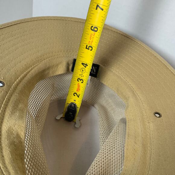 Dorfman Hat Co. Wide Brim Sun Panama Hat Large Mesh Vented Fishing Tan Size XL - Picture 3 of 9